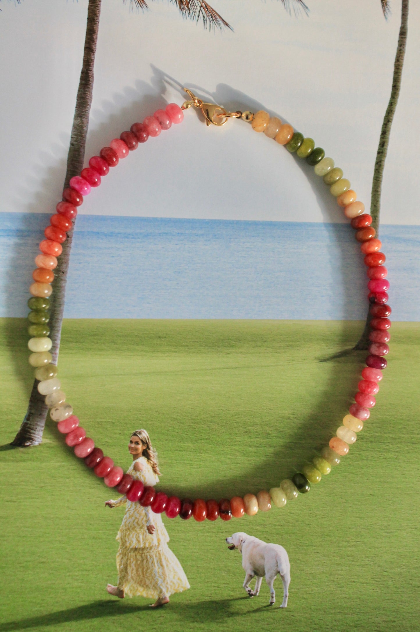 Multi-colored Large Beaded Necklace
