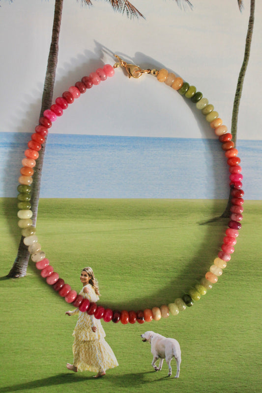 Multi-colored Large Beaded Necklace