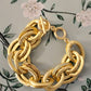 Matte Gold Oval Toggle Bracelet