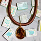 Espresso Gemstone Drop Necklace