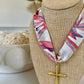 Amelia Cross Scarf Necklace