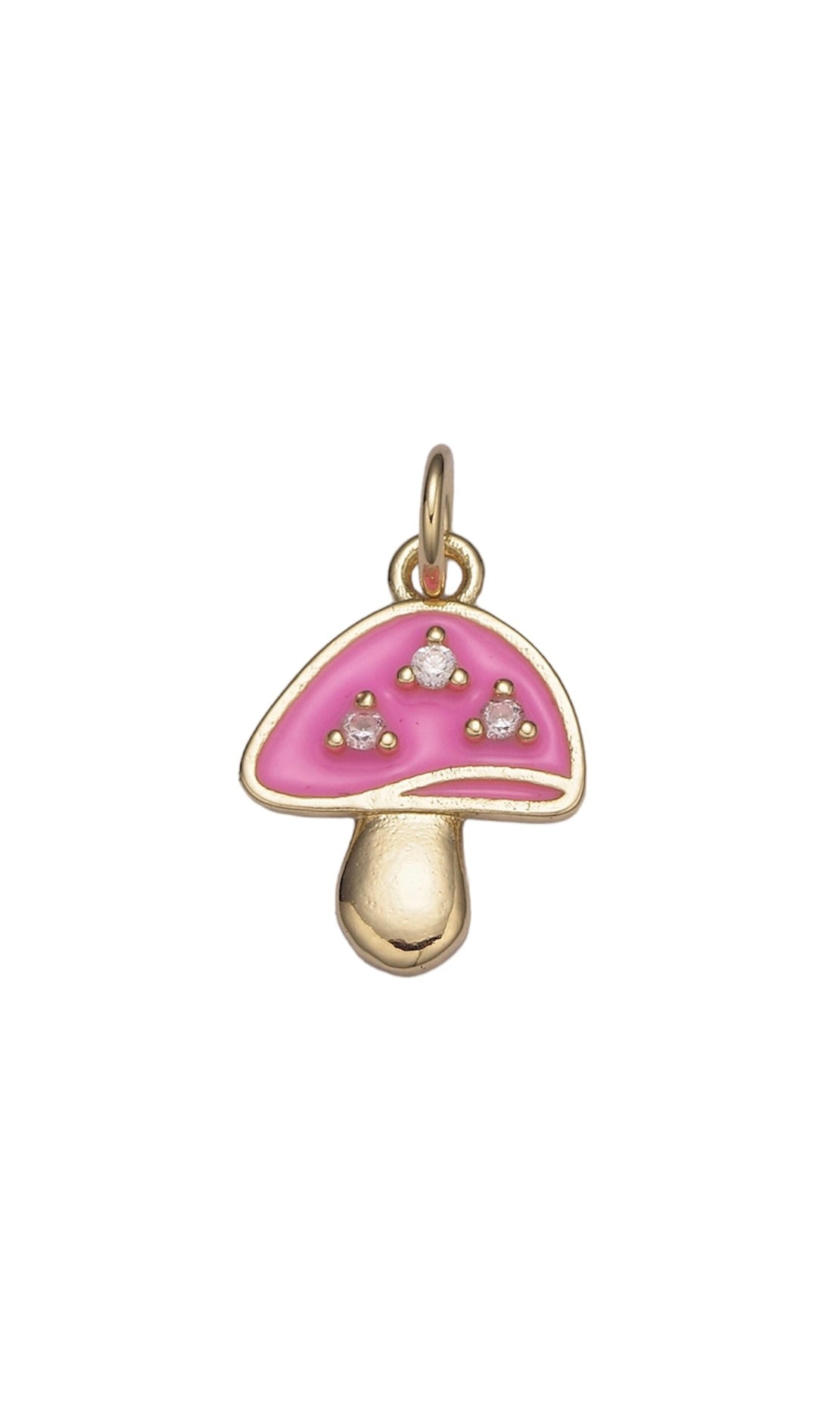 Pink Mushroom Charm