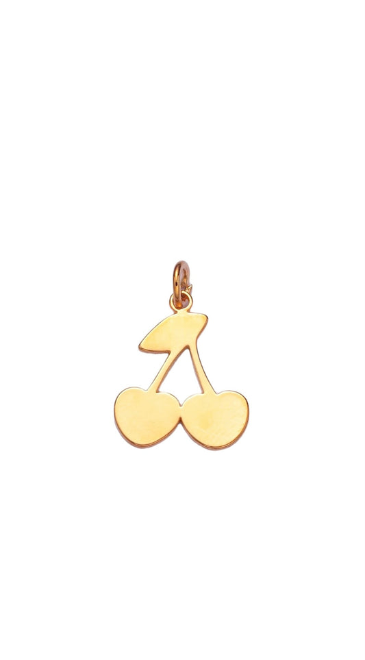 Dainty Gold Cherries Charm