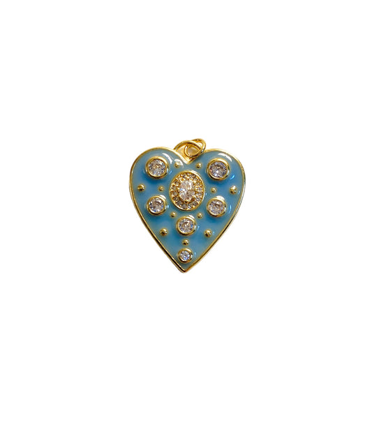 Blue Gemstone Heart