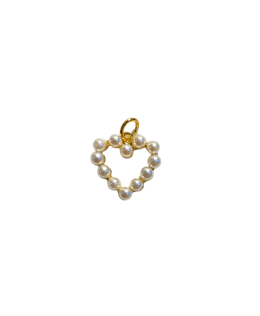 Pearl Heart Charm