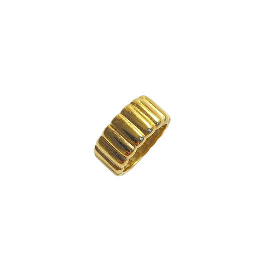 Gold Textured Band Ring