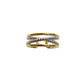 Gold and Silver Crossover Ring