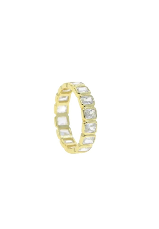 Rectangular Diamond Eternity Band