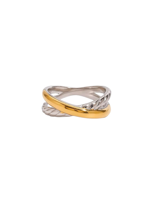 Gold & Silver Twist Ring