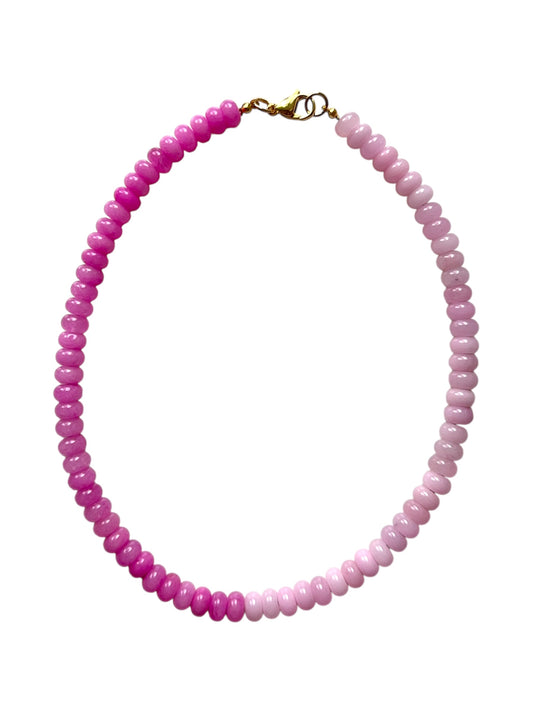 Large Double Pink Beaded