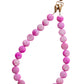 Pink Flat Beaded Phone Charm
