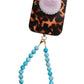 Blue Flat Beaded Phone Charm