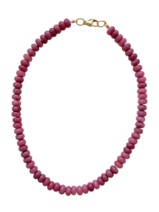 Large Rose Red Beaded