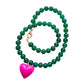 Mod Heart Beaded Necklace