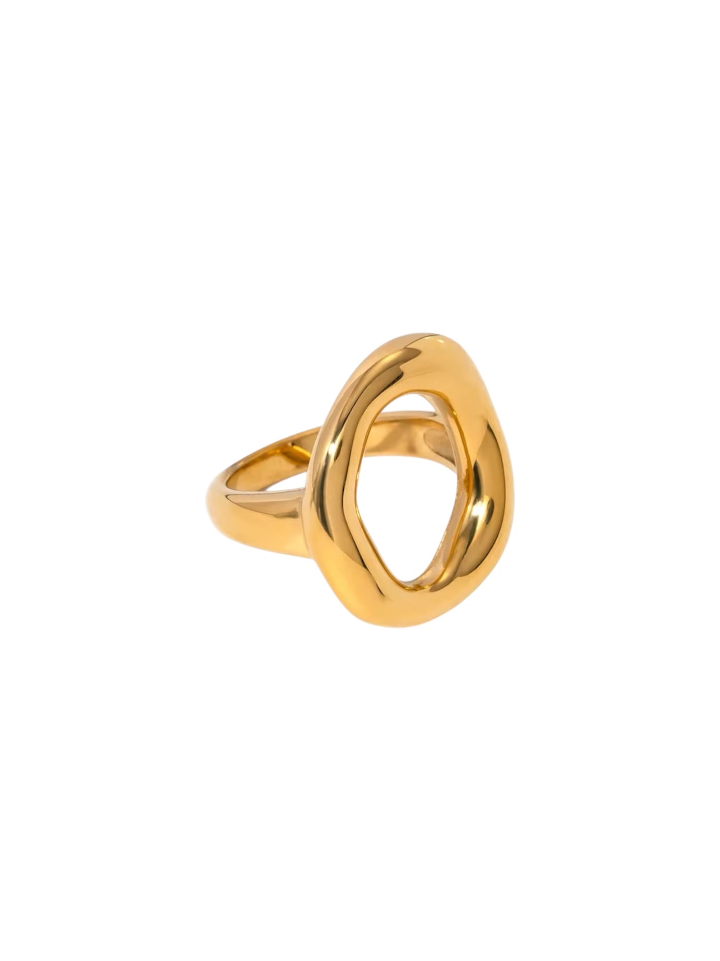 Gold Irregular Oval Ring