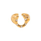 Gold Diamond Horseshoe Ring