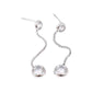Silver Bevel Chain Earrings