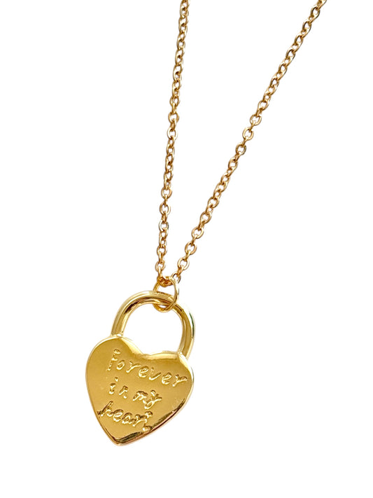 Forever In My Heart Lock Necklace
