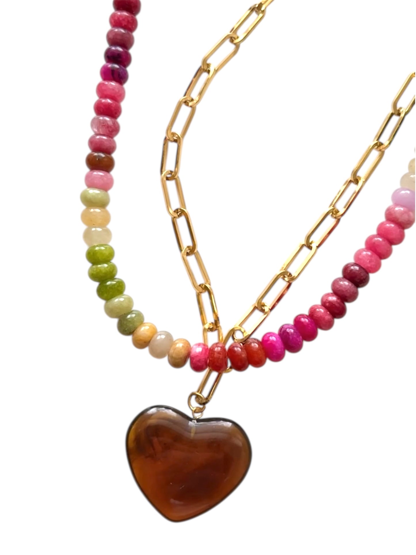 Multi-colored Large Beaded Necklace