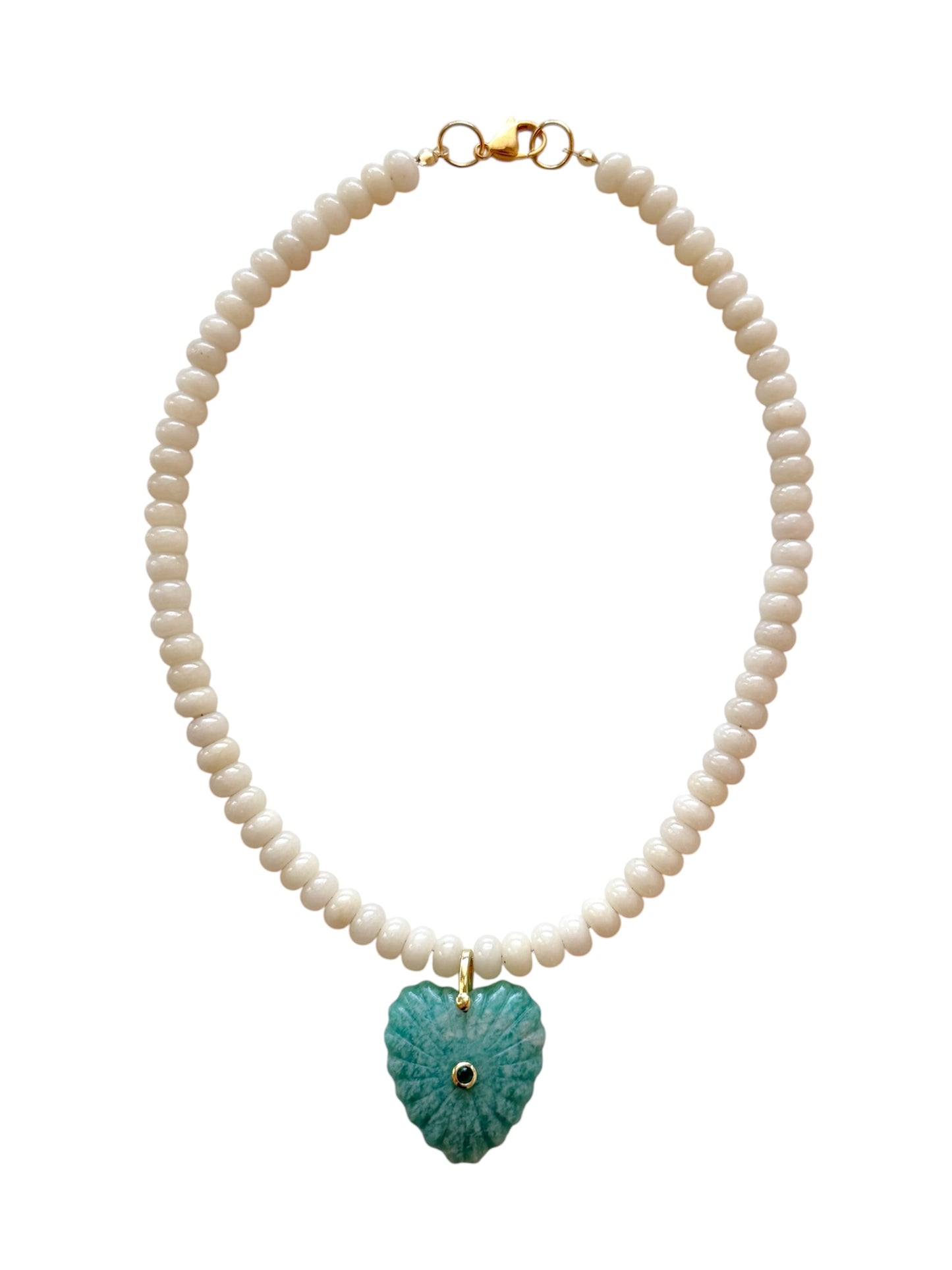 Palm Heart Beaded Necklace