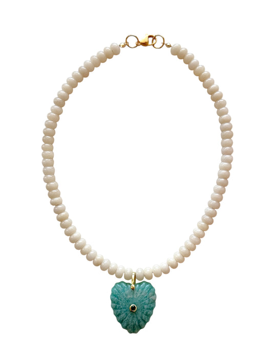 Palm Heart Beaded Necklace