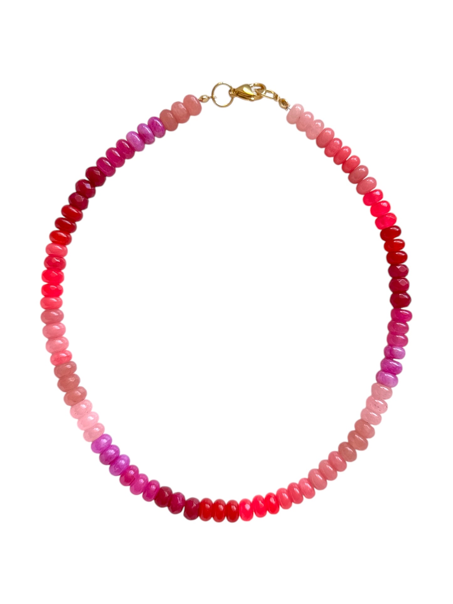 Pink Ombré Beaded Necklace