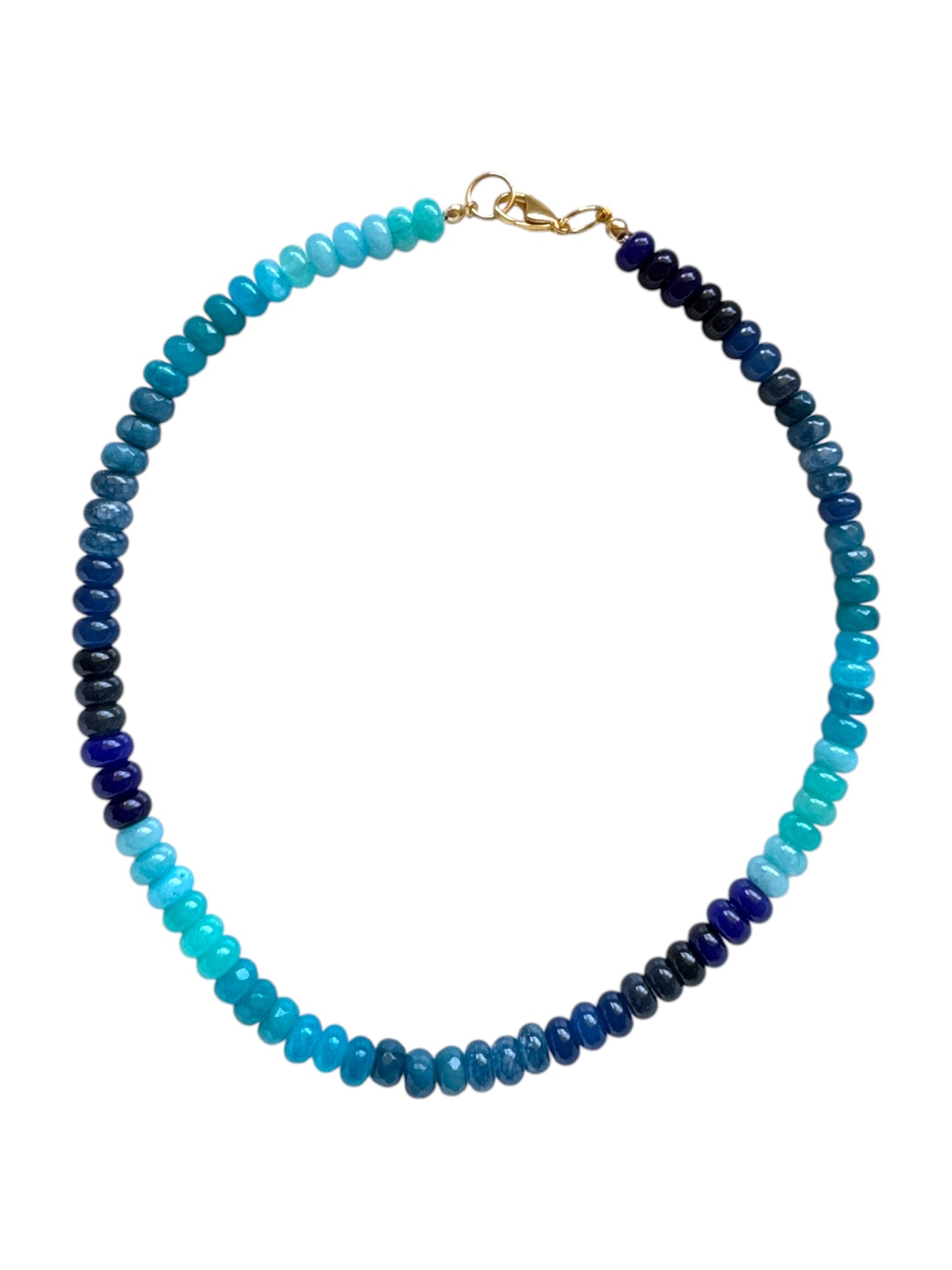 Blue Ombré Beaded Necklace