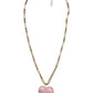 Pink Palm Heart Necklace