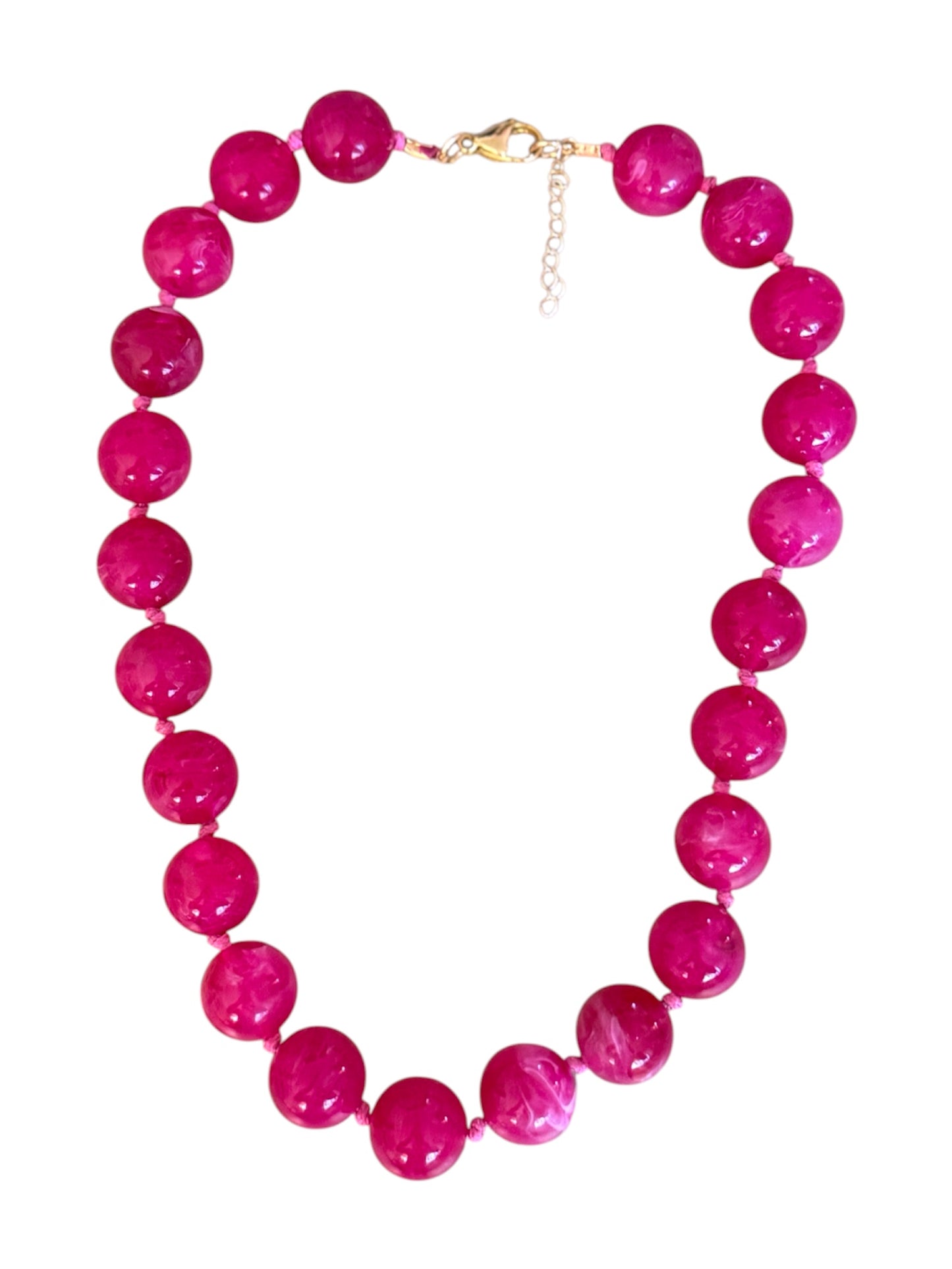 Pink Penny Bubble Necklace