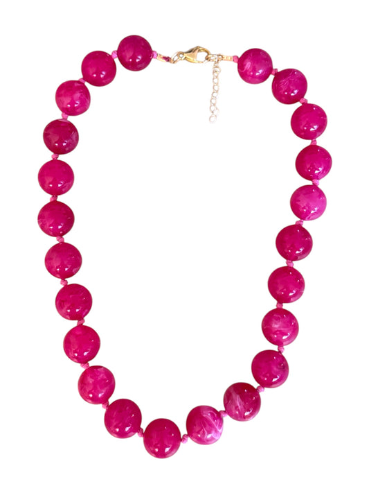 Pink Penny Bubble Necklace