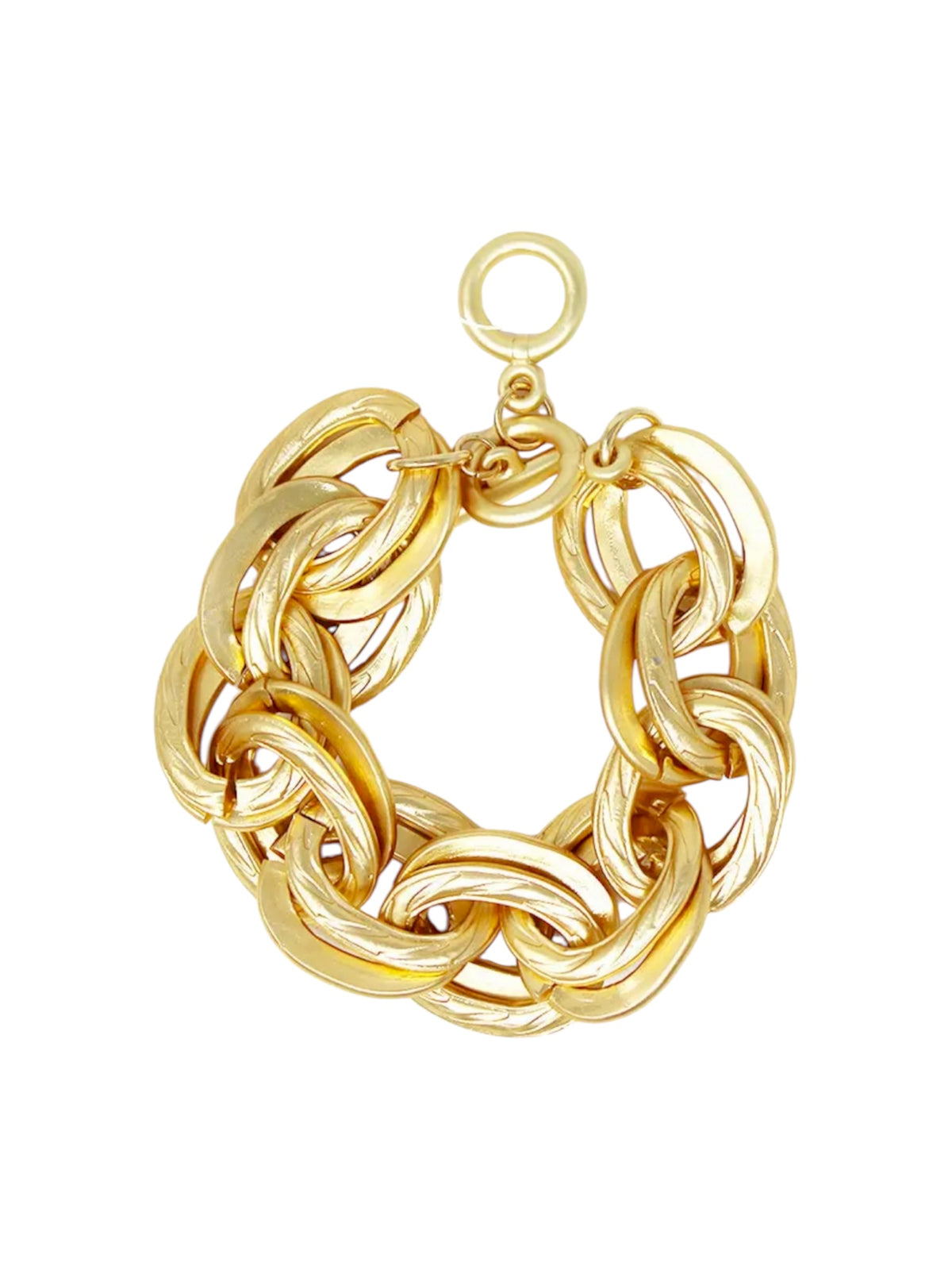 Matte Gold Oval Toggle Bracelet