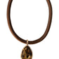 Espresso Gemstone Drop Necklace