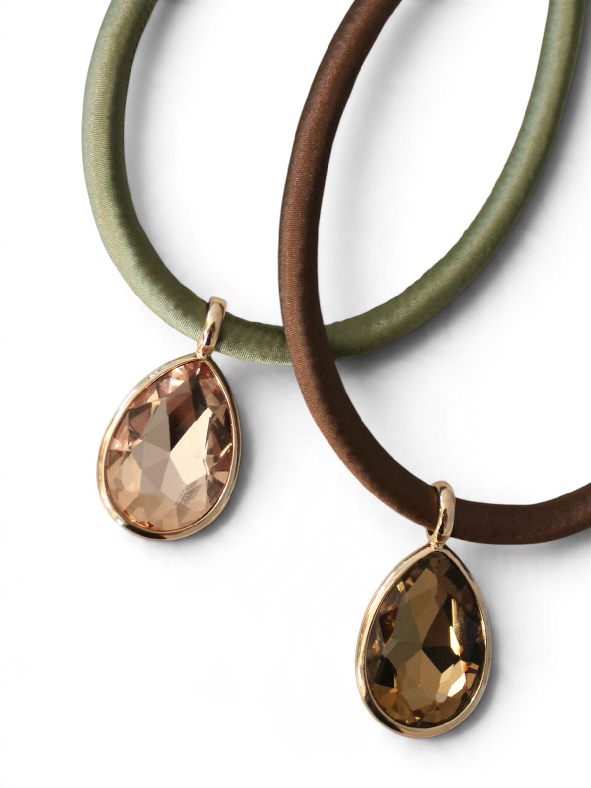 Espresso Gemstone Drop Necklace
