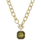 The Olive Gemstone Toggle Necklace