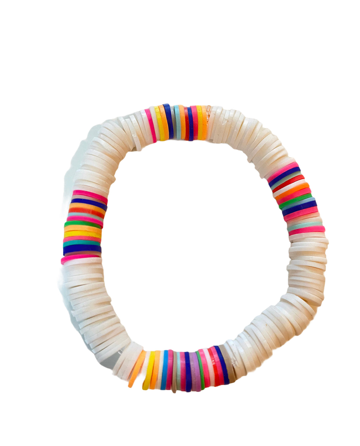 White and rainbow bracelet
