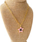 Pink CC Star Necklace