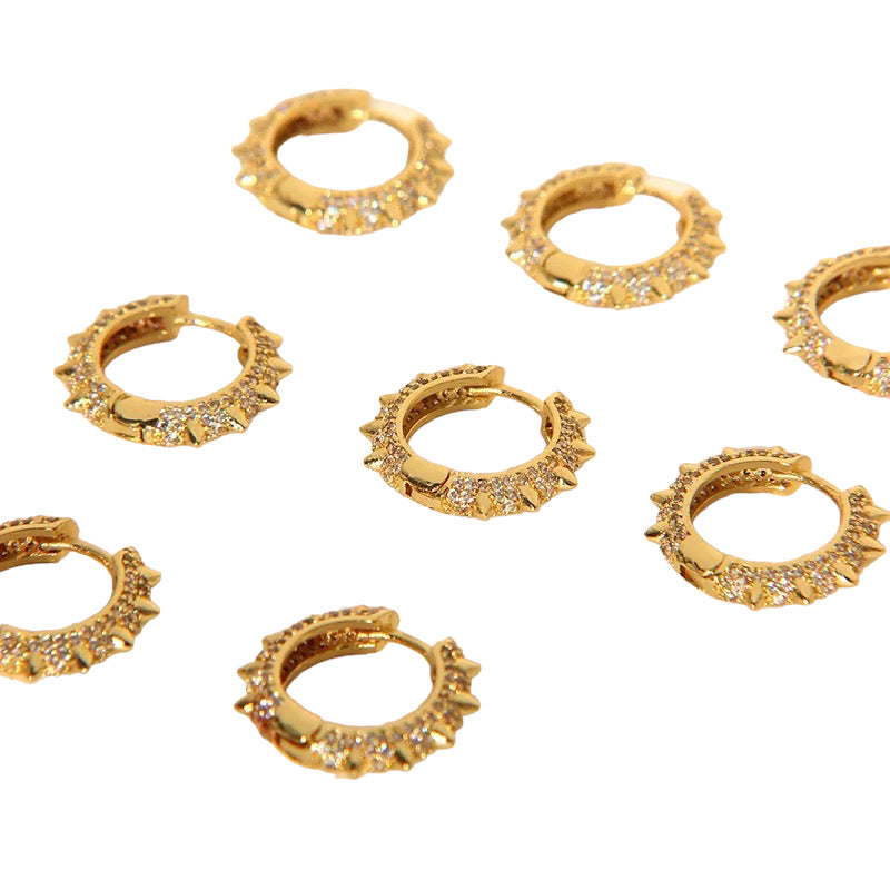 Gold Diamond Spike Huggies