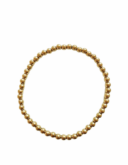 4mm gold bead bracelet