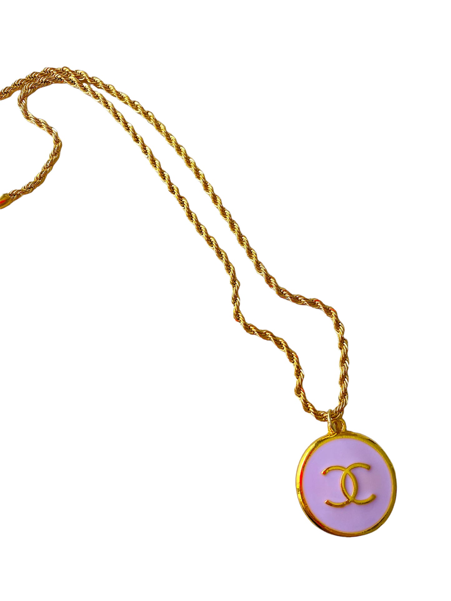Lavender CC Coin Necklace