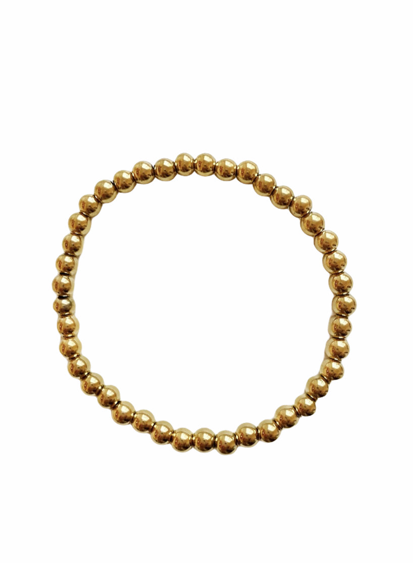 5mm gold bead bracelet