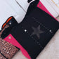 Black & pink neoprene tote