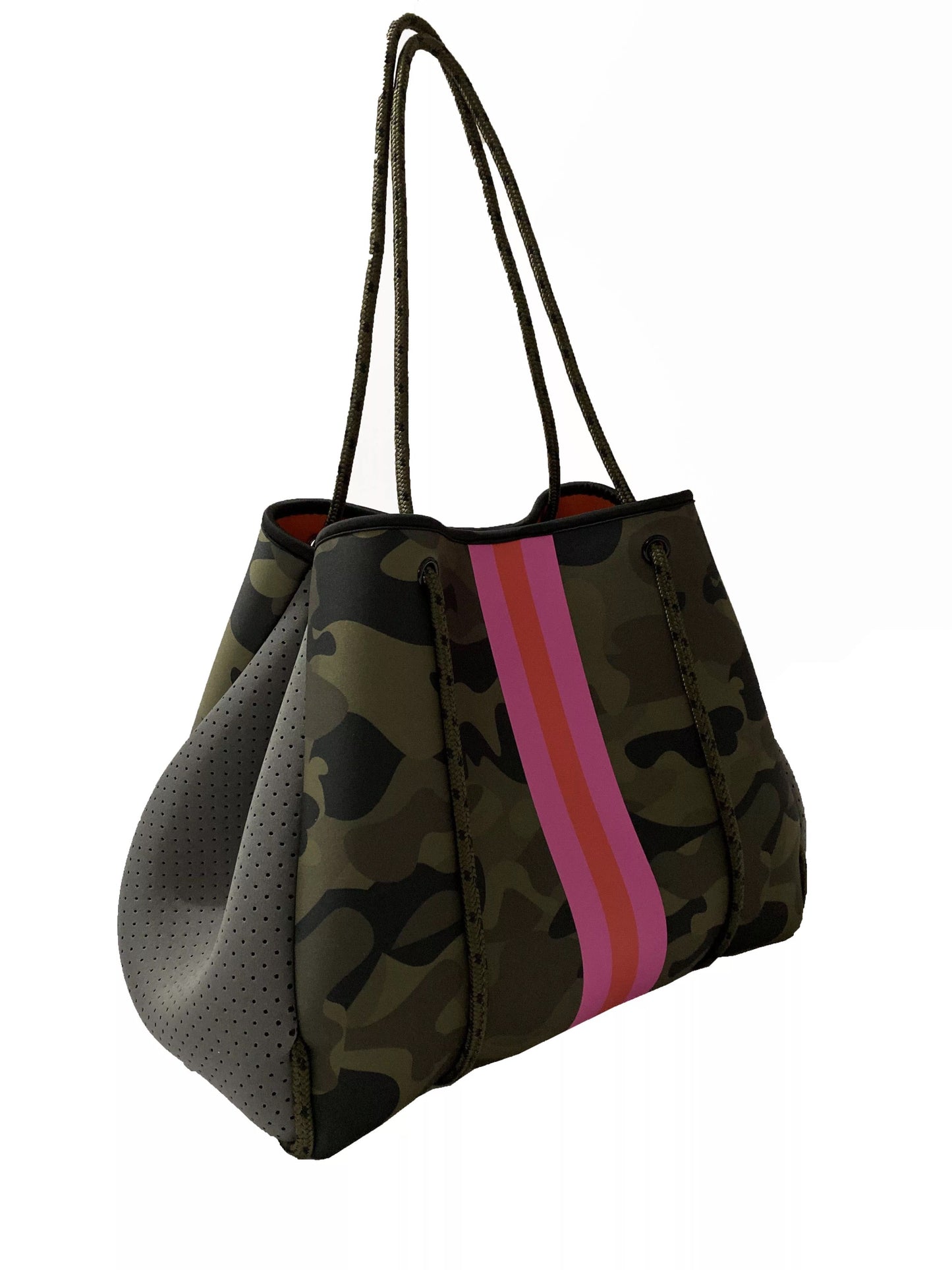 Camo pink stripe bag