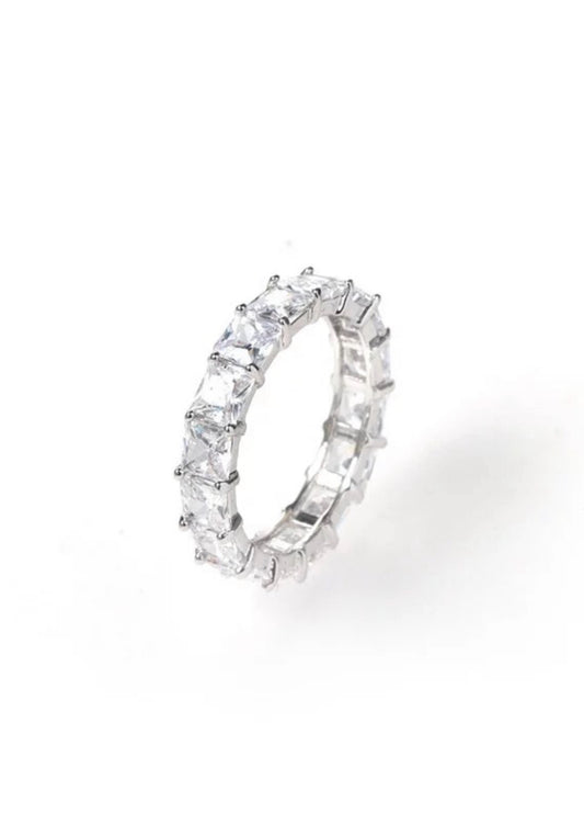 Silver eternity ring