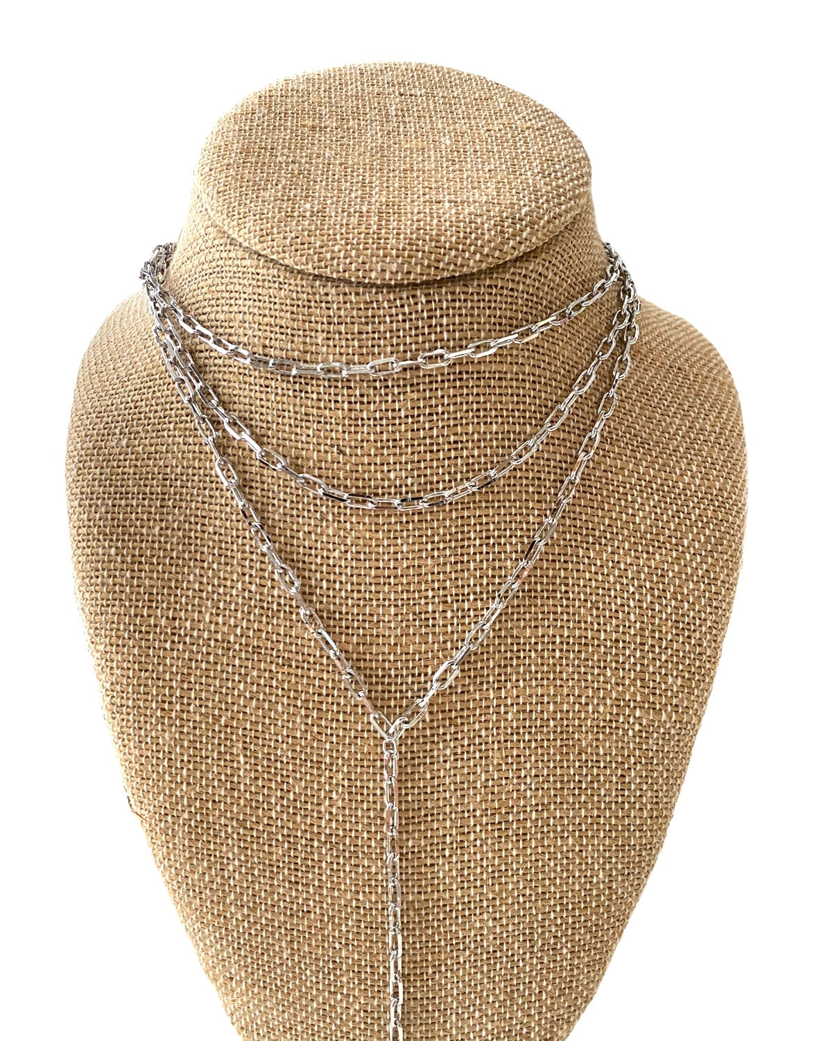Silver Chain Lariat