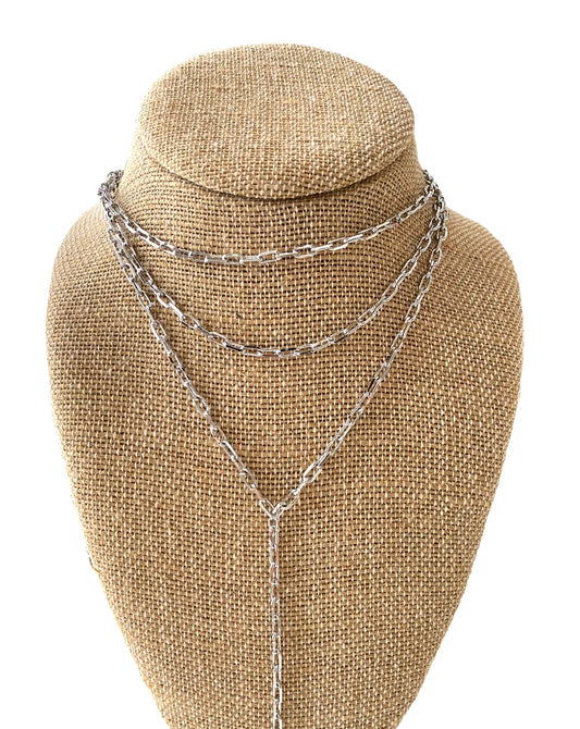 Silver Chain Lariat
