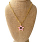 Pink CC Star Necklace