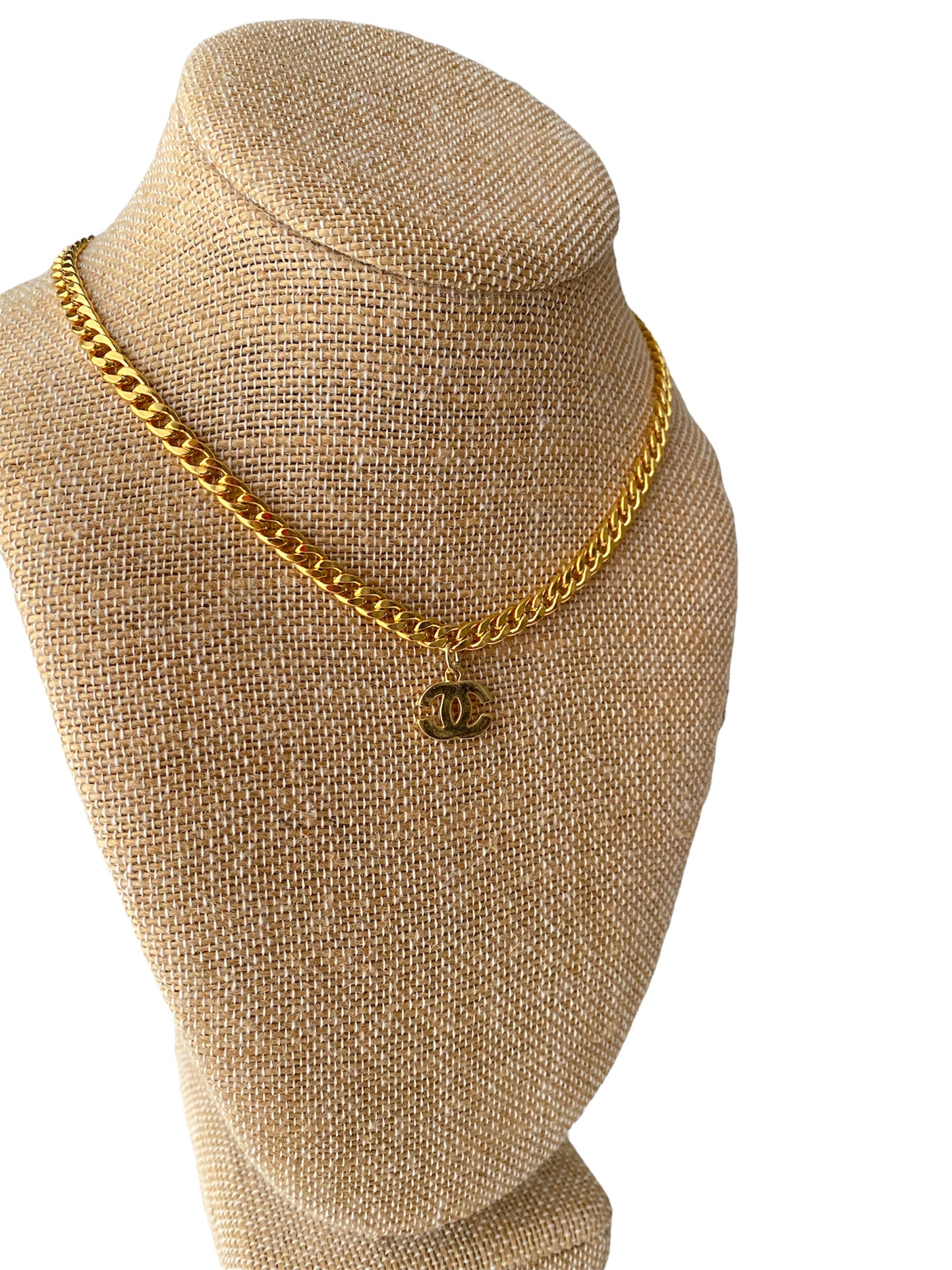 Gold CC Chain Necklace