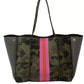 Camo pink stripe bag