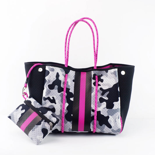 Pink camo tote