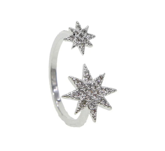 Silver Starburst Ring